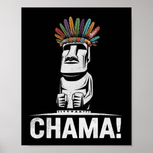 Chama Fighter Mma Fan Jjb Boxing Muay Thai Kickbox Poster