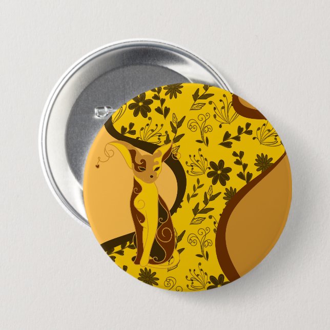 Chamalion 3 Inch Round Button (Front & Back)