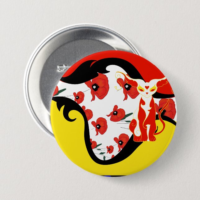 Chamalion 3 Inch Round Button (Front & Back)