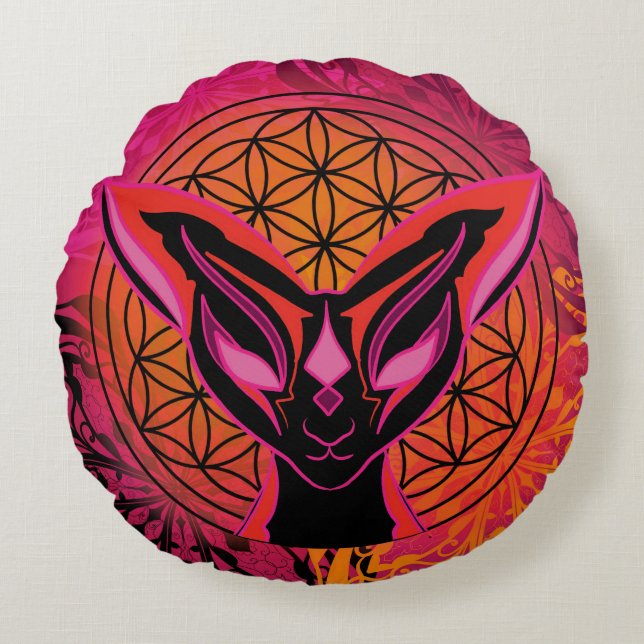 Chamalion Lili Round Pillow (Front)
