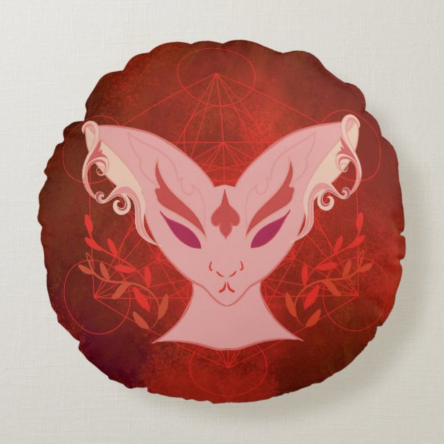 Chamalion Poopi Round Pillow (Front)