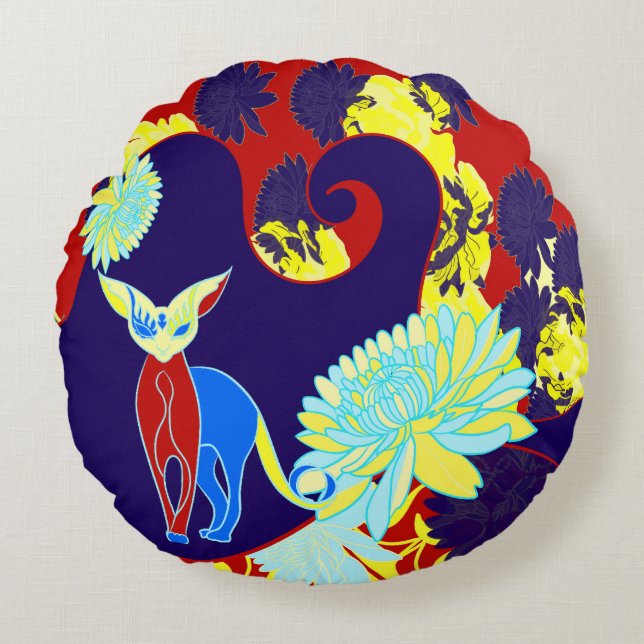 Chamalion Round Pillow (Front)