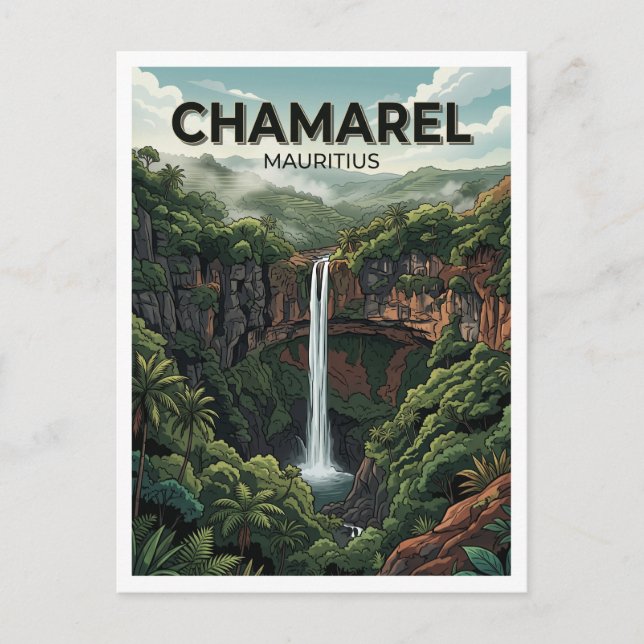 Chamarel Waterfall Mauritius Postcard (Front)
