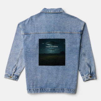 Chamarra I want to believe Denim Jacket
