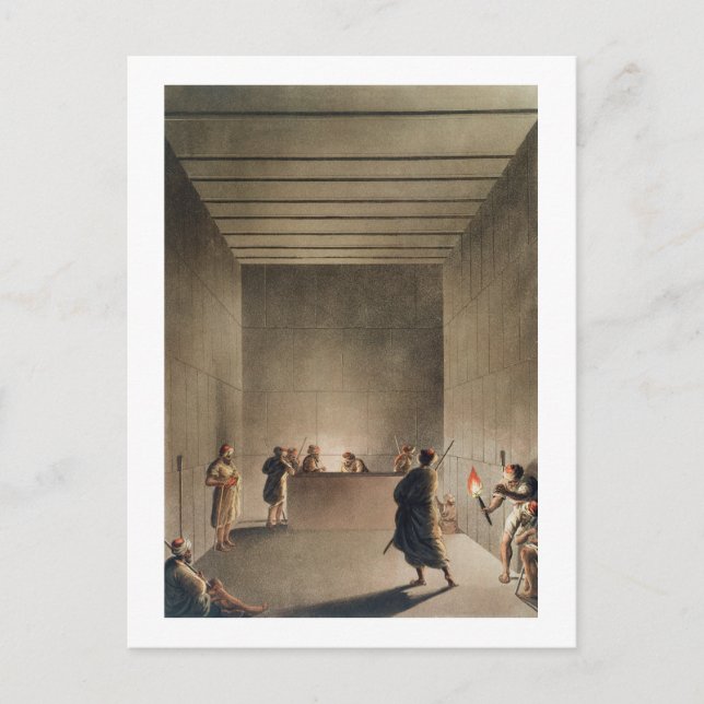 Chamber and Sarcophagus in the Great Pyramid of Gi Postcard (Front)