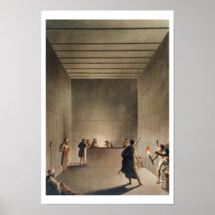 Chamber and Sarcophagus in the Great Pyramid of Gi Poster