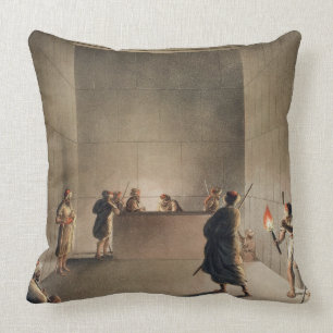 Chamber and Sarcophagus in the Great Pyramid of Gi Throw Pillow