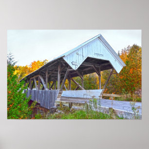 Chamberlin Mill Covered Bridge In Vermont Poster
