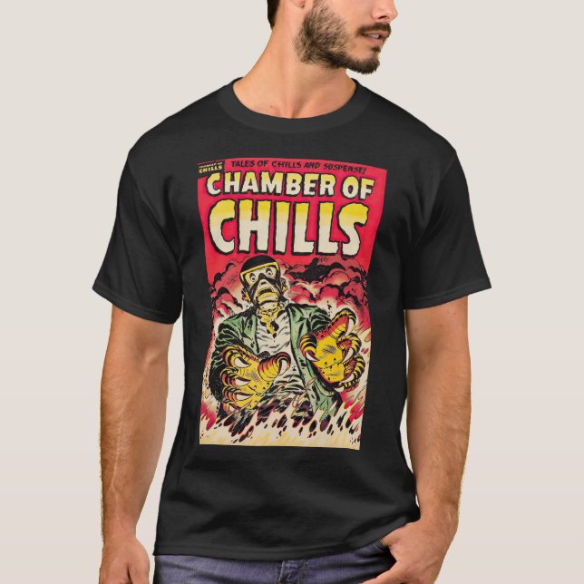 Chambers Of Chills Vintage Comic Thrills T-Shirt (Front)