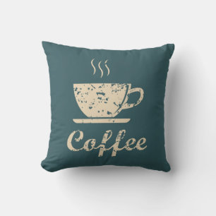 Chambray Blue Coffee Decorative Pillow