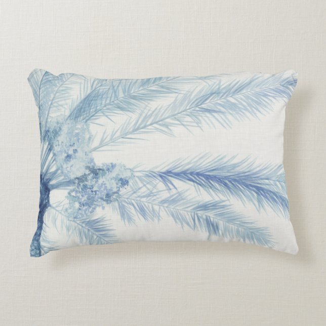 Chambray Palms II Accent Pillow (Front)