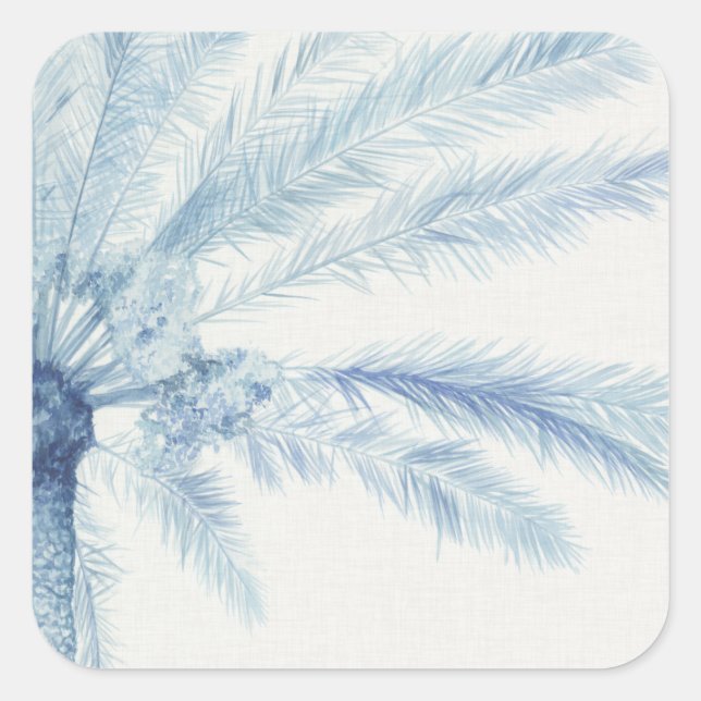 Chambray Palms II Square Sticker (Front)