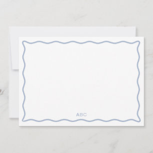 Chambray Wavy Trim Note Card