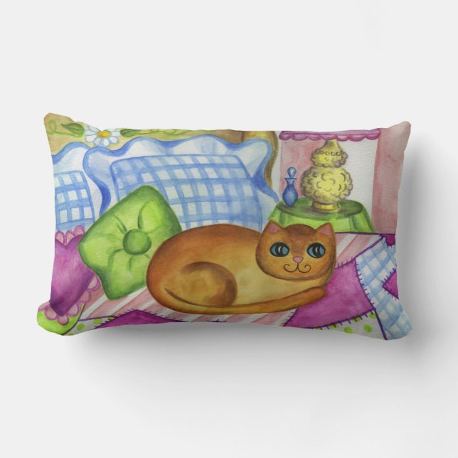 Chambre Chat Cute Jeter Oreiller Cadeau (Recto)