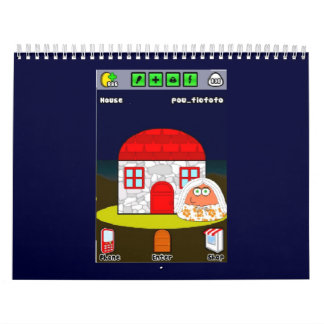 Chambre de calendrier imprimé par coutume de Pou