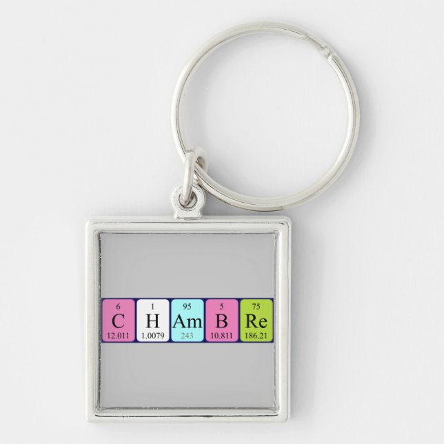 Chambre periodic table keyring (Front)