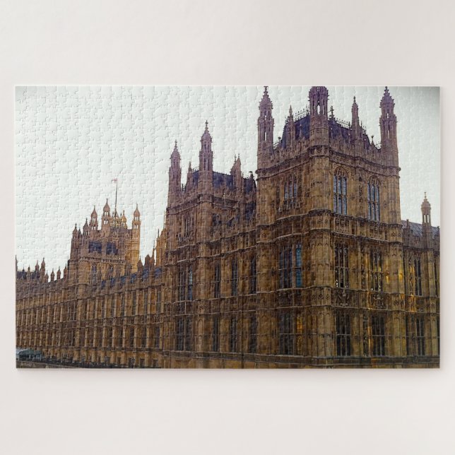 Chambres du Parlement de Londres. Jigsaw Puzzle (Horizontal)