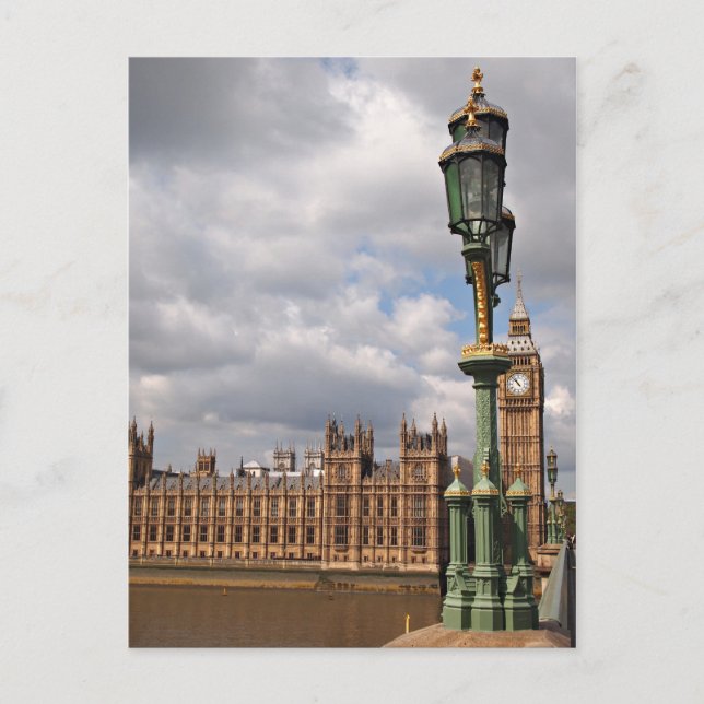 Chambres du parlement et carte postale verticale B (Devant)