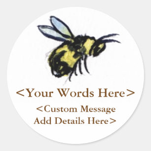 Chameau Bee Custom Design Sticker Étiquettes ou dé