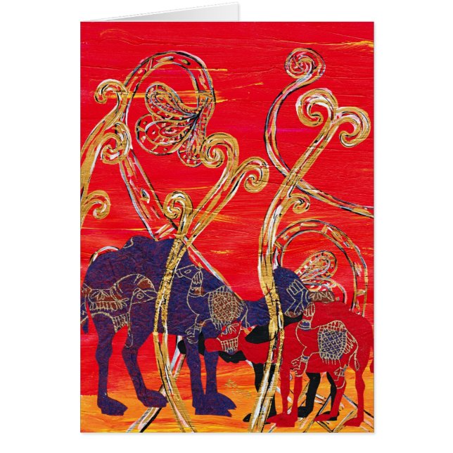 Chameaux rouges et bleus (Devant)