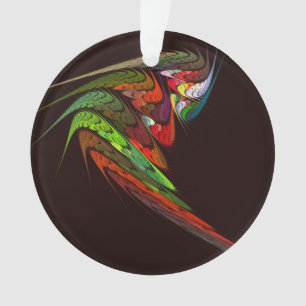 Chameleon Abstract Art Acrylic Circle Ornament