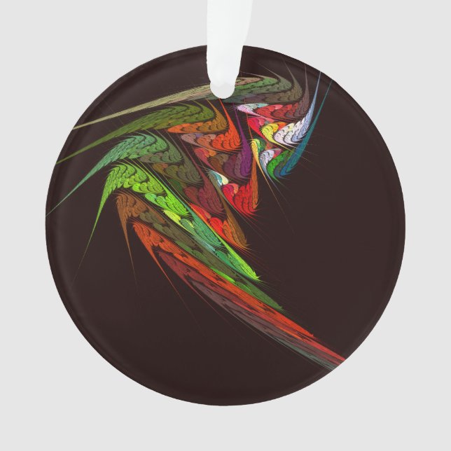 Chameleon Abstract Art Acrylic Circle Ornament (Front)