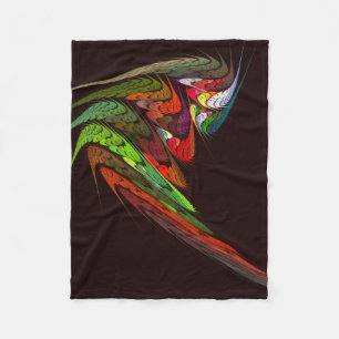 Chameleon Abstract Art Fleece Blanket