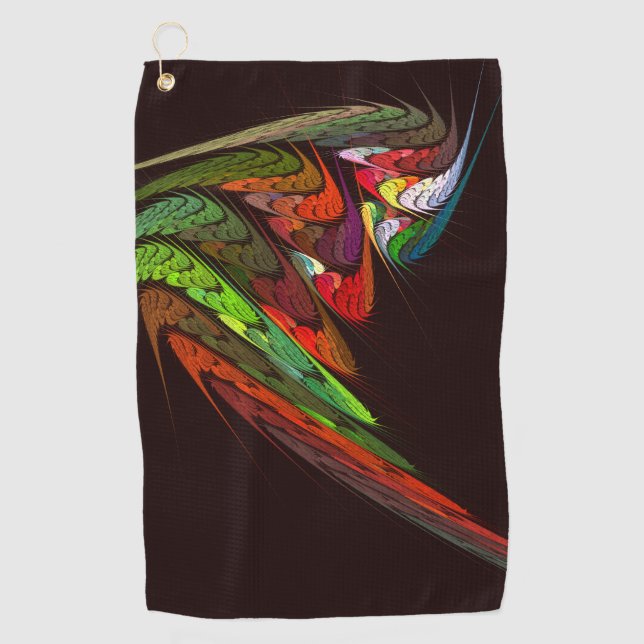 Chameleon Abstract Art Golf Towel (Front)