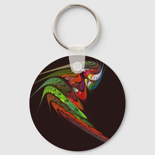 Chameleon Abstract Art Keychain (Front)