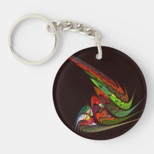 Chameleon Abstract Art Keychain