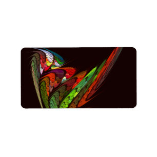 Chameleon Abstract Art Label