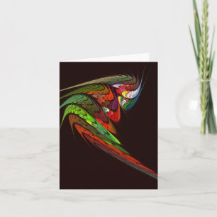 Chameleon Abstract Art Note Card