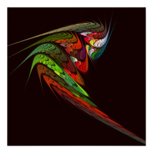 Chameleon Abstract Art Poster