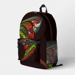 Chameleon Abstract Art Printed Backpack