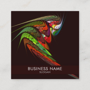 Chameleon Abstract Art Professional Square Business Card