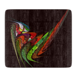 Chameleon Abstract Art Rectangle Cutting Board