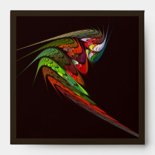 Chameleon Abstract Art Square Envelope