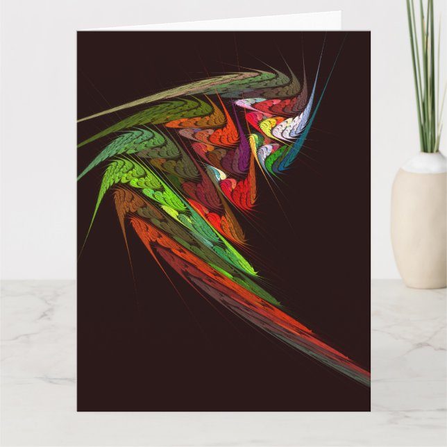 Chameleon Abstract Art Thank You Card (Front)