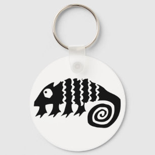 Chameleon, African drawing Keychain