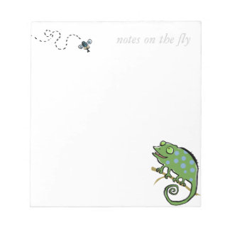 chameleon and fly - "with your own words" notepad