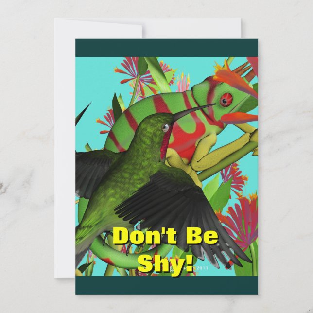 Chameleon Birthday Party Invite (Front)