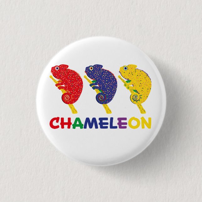 Chameleon Changing 1 Inch Round Button (Front)