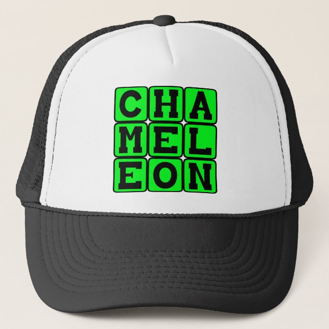 Chameleon, Colour-Changing Lizard Trucker Hat (Front)