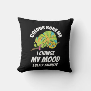 Chameleon - Colours Are Boring Throw Pillow