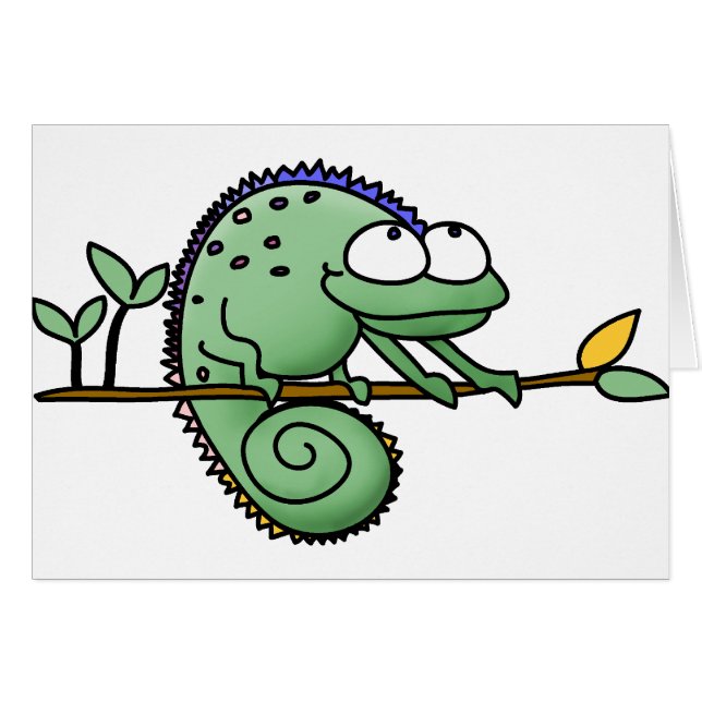 Chameleon Cute Funny  (Front Horizontal)