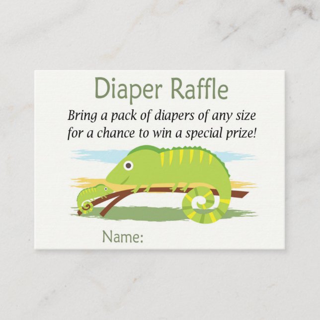 Chameleon Diaper Raffle Tickets (Front)