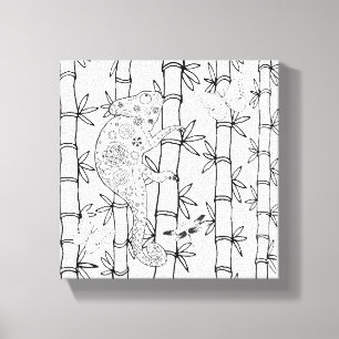 Chameleon Doodle 6 Canvas Print