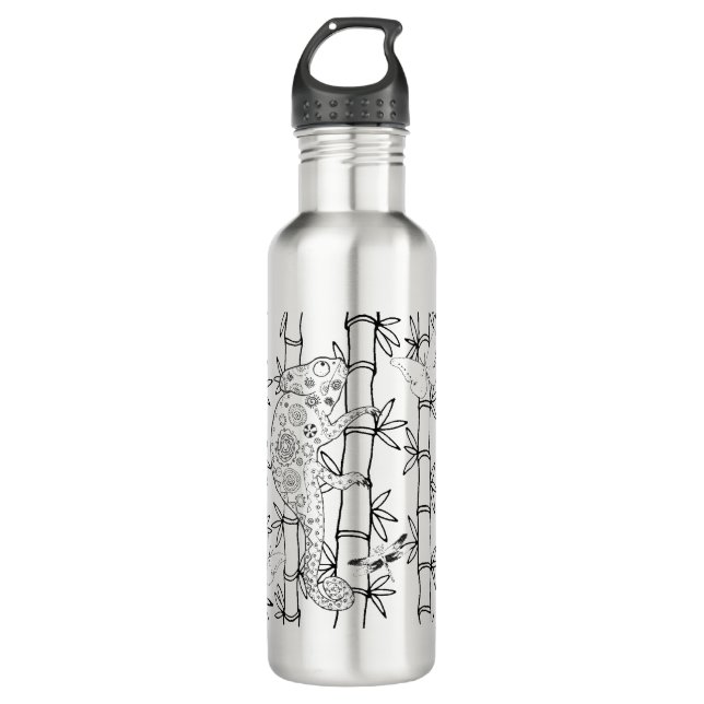 Chameleon Doodle 710 Ml Water Bottle (Front)