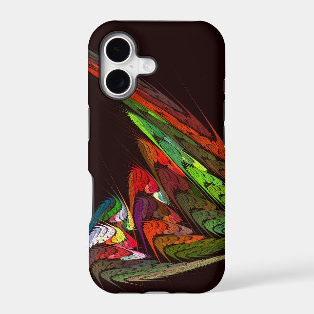 Chameleon Fractal Abstract Art in Vibrant Motion (Back)
