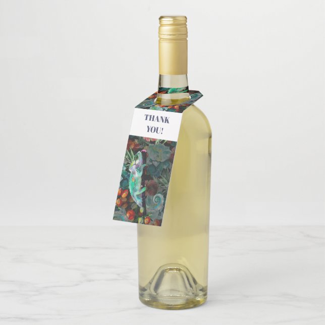 Chameleon Garden Bottle Hanger Tags (Angled)